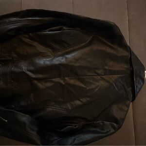 Elodie Black Leather Bomber Jacket